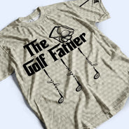 Gift For Father,Golf,Non-Eng,Icon,Proud - The Golf Father - Personalized Full Print T Shirt