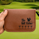 Gift For Men,Gift For Father,Golf,Sport Dad,Dad's Hobby,Gift For Husband,Gift For Couples,Non-Eng,Icon,Adorable - The Golf Father With Kids' Names - Personalized Leather Golf Bag