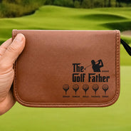 Gift For Men,Gift For Father,Golf,Sport Dad,Dad's Hobby,Gift For Husband,Gift For Couples,Non-Eng,Icon,Adorable - The Golf Father With Kids' Names - Personalized Leather Golf Bag