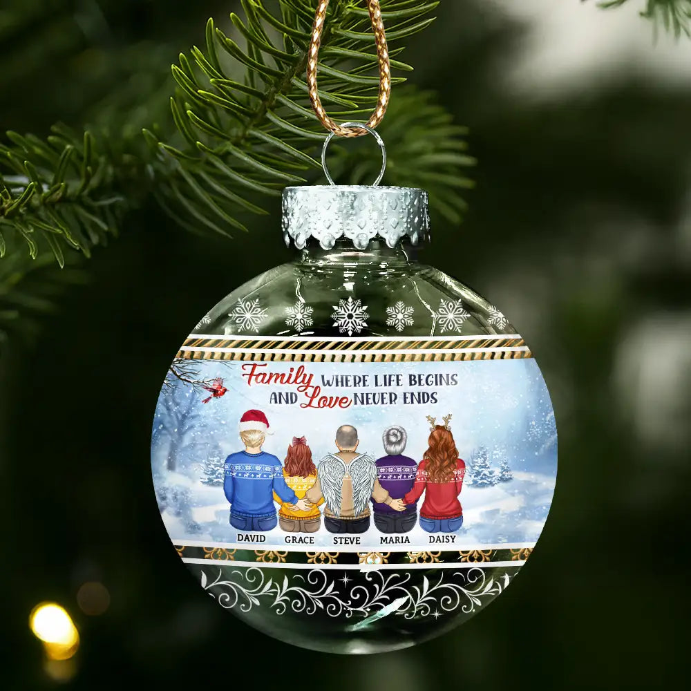 Family,Christmas,Love - The Greatest Gift Our Parents Gave Us Was Each Other - Personalized Ball Ornament