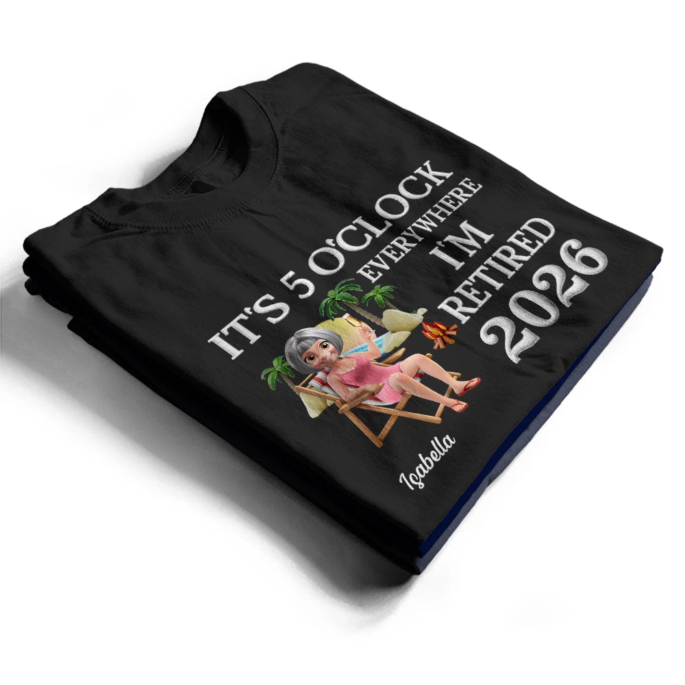 Retirement,Gift For Yourself,Gift For Mother,Gift For Father,Happy - The Legend Has Retired 3D Embroidery Effect - Personalized T Shirt