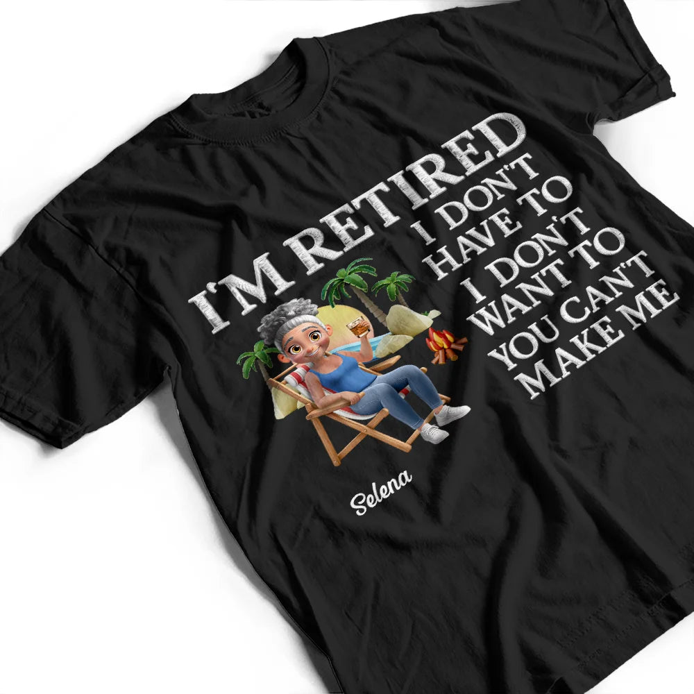 Retirement,Gift For Yourself,Gift For Mother,Gift For Father,Happy - The Legend Has Retired 3D Embroidery Effect - Personalized T Shirt
