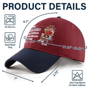 Happy,Gift For Father,Gift For Grandpa,Gift For Men,Retirement,Independence Day,America 250th,Vector,Humorous - The Legend Has Retired American Dad Grandpa - Personalized Two Tone Cap