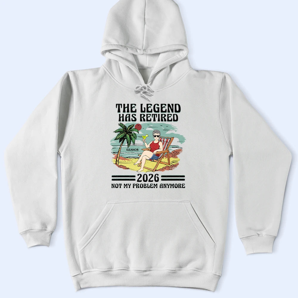 The Legend Has Retired Vintage - Retirement Gift For Beach Lovers, Dad, Mom, Grandpa, Grandma - Personalized T Shirt
