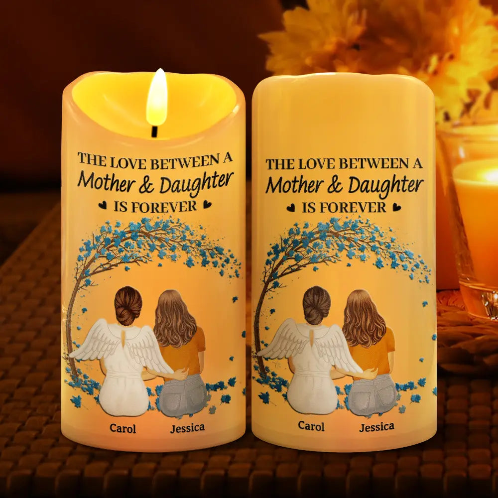 Gift For Mother,Single Mom,Memorial,Mom - Daughters (Adult),Mom - Daughters (Young),Mom - Sons,Mom - Children,Gift For Women,Love - The Love Between A Mother And Her Children - Personalized Flameless LED Candle