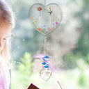 Gift For Mother,Mom - Daughters (Adult),Mom - Daughters (Young),Mom - Sons,Mom - Children,Gift For Daughter,Love - The Love Between A Mother And Her Children - Personalized Heart Crystal Suncatcher