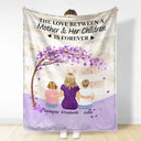 Gift For Women,Gift For Mother,Single Mom,Mom - Daughters (Adult),Mom - Daughters (Young),Mom - Sons,Mom - Children,Love - The Love Between A Mother & Her Daughters Sons - Personalized Fleece Blanket, Sherpa Blanket