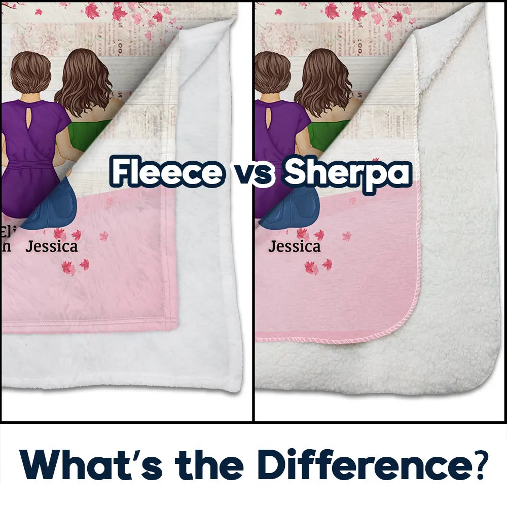 Gift For Women,Gift For Mother,Single Mom,Mom - Daughters (Adult),Mom - Daughters (Young),Mom - Sons,Mom - Children,Love - The Love Between A Mother & Her Daughters Sons - Personalized Fleece Blanket, Sherpa Blanket