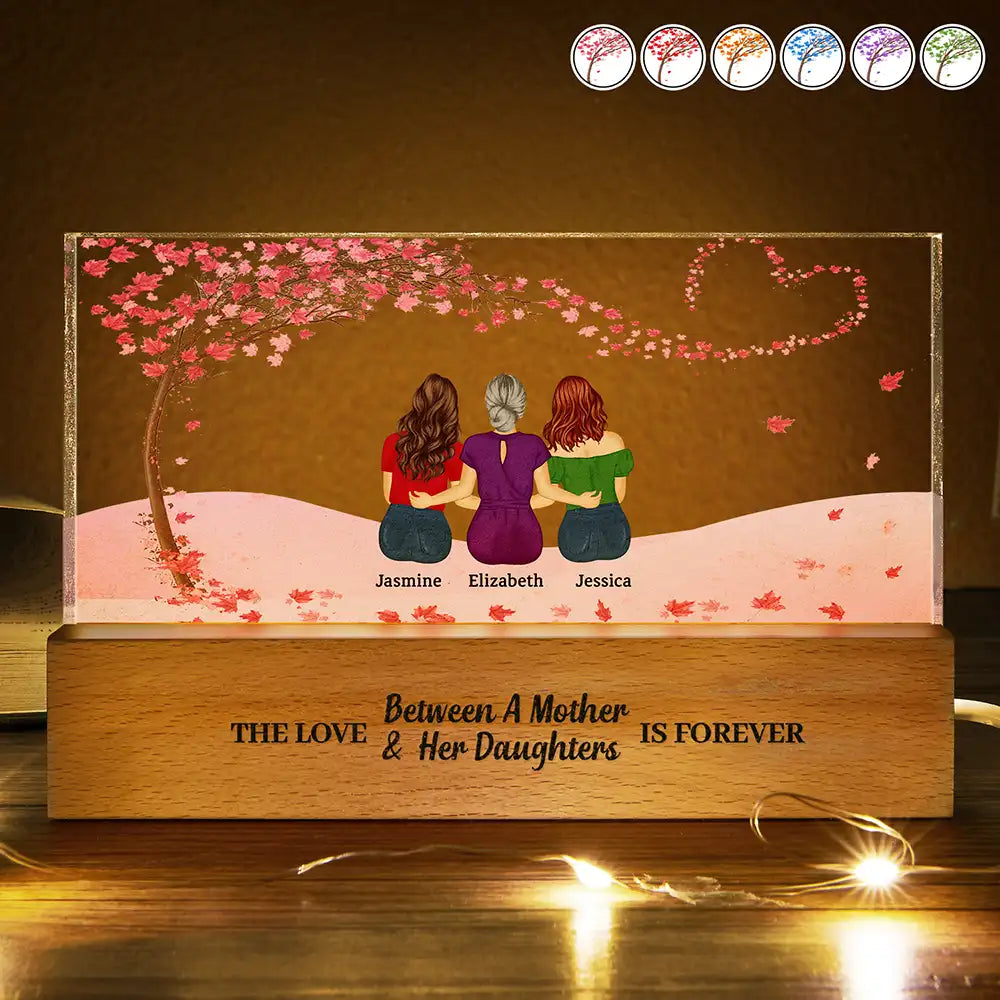 The Love Between A Mother & Her Daughters Sons - Personalized Rectangle LED Light