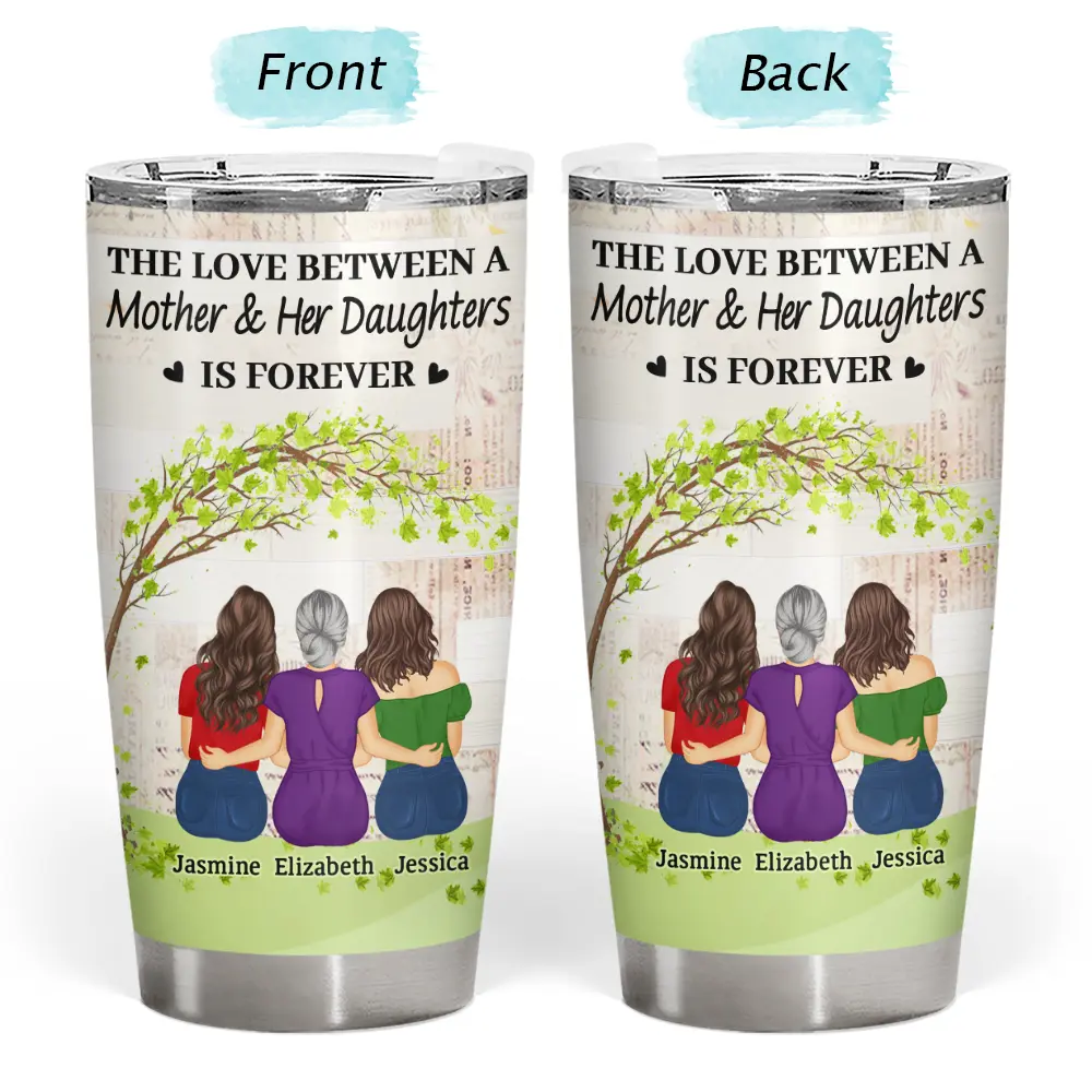 Gift For Women,Gift For Mother,Single Mom,Mom - Daughters (Adult),Mom - Daughters (Young),Mom - Sons,Mom - Children,Love - The Love Between A Mother & Her Daughters Sons - Personalized Tumbler