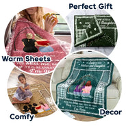 Gift For Women,Gift For Mother,Mom,Daughters,Gift For Daughter,Love - The Love Between Mother And Daughters - Personalized Fleece Blanket, Sherpa Blanket