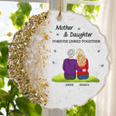 Sentimental,Gift For Children,Gift For Mother,Mom - Daughter (Adult),Gift For Daughter,Vector,Icon - The Love Between Mother And Daughters Is Forever - Personalized Resin Ornament