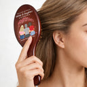 Gift For Women,Gift For Mother,Gift For Daughter,Mom,Daughters (Adult),Love - The Love Between Mother & Daughters Is Forever - Personalized Wooden Hair Brush