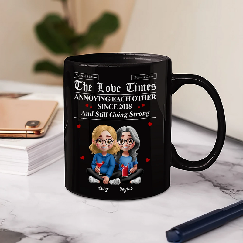 Gift For Couples,LGBT,Gift For Women,Gift For Men,Love - The Love Times Newspaper Theme - Personalized Mug