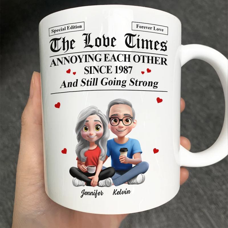 Gift For Couples,LGBT,Gift For Women,Gift For Men,Love - The Love Times Newspaper Theme - Personalized Mug
