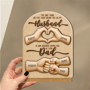 Gift For Father,Top Market,Grateful,Vector - The Only Thing Better Than Having You As Husband - Personalized Custom Shaped Wooden Plaque