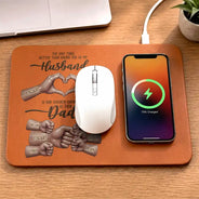 Top Market,Sentimental,Gift For Husband,Gift For Couples,Vector - The Only Thing Better Than Having You As Husband - Personalized Leather Charging Mat