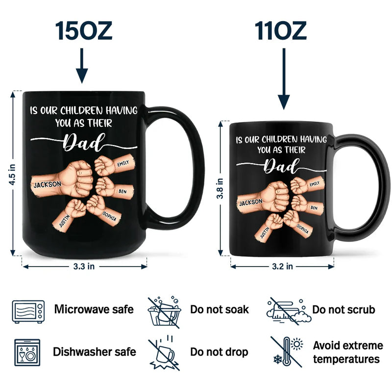 Gift For Father,Gift For Husband - The Only Thing Better Than Having You As My Husband - Personalized Black Mug