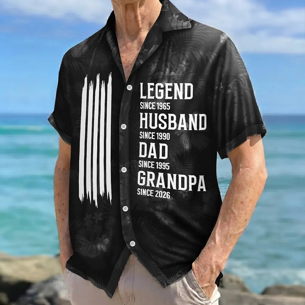 The Original Legend Legend Husband Daddy Grandpa - Personalized Hawaiian Shirt