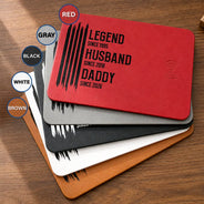 Gift For Father,Gift For Grandpa,Independence Day,Gift For Husband,Afro Dad,Non-Eng,Icon,Proud - The Original Legend Legend Husband Daddy Grandpa - Personalized Leather Charging Mat