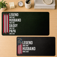 Gift For Father,Gift For Grandpa,Independence Day,Gift For Husband,Afro Dad,Non-Eng,Icon,Proud - The Original Legend Legend Husband Daddy Grandpa - Personalized Leather Desk Mat
