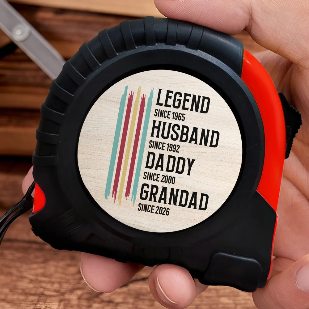 Gift For Father,Gift For Grandpa,Independence Day,Gift For Husband,Afro Dad,Non-Eng,Icon,Proud - The Original Legend Legend Husband Daddy Grandpa - Personalized Tape Measure