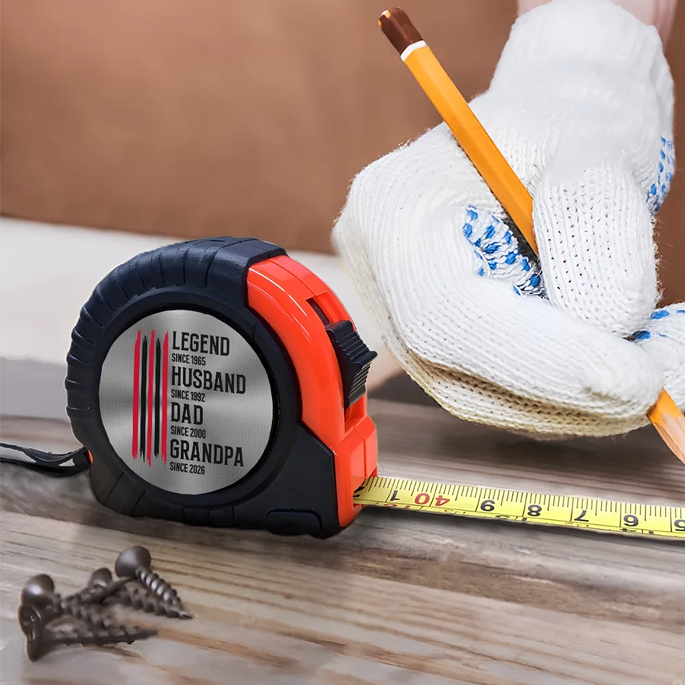 Gift For Father,Gift For Grandpa,Independence Day,Gift For Husband,Afro Dad,Non-Eng,Icon,Proud - The Original Legend Legend Husband Daddy Grandpa - Personalized Tape Measure