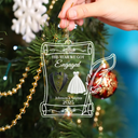 Gift For Couples,Wedding,Gift For Women,Gift For Men,Gift For Husband,Gift For Wife,Gift For Boyfriend,Gift For Girlfriend,Christmas,Married ,Engaged,Love - The Year We Became Mr. & Mrs. Couple Christmas - Personalized Custom Shaped Acrylic Ornament