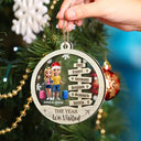 Christmas,Gift For Couples,Gift For Husband,Gift For Wife,Gift For Boyfriend,Gift For Girlfriend,Travel,Happy - The Year We Visited Travel Ornament - Personalized 2-Layered Mix Ornament