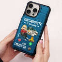 The Campsite Is Calling - Personalized Leather Flip Wallet Phone Case