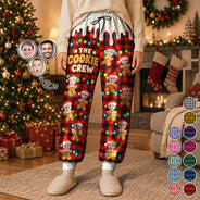 Christmas,Custom Photo,Family,Cut-Face Photo,Happy - Custom Photo The Cookie Crew Family - Personalized Pajama Pants