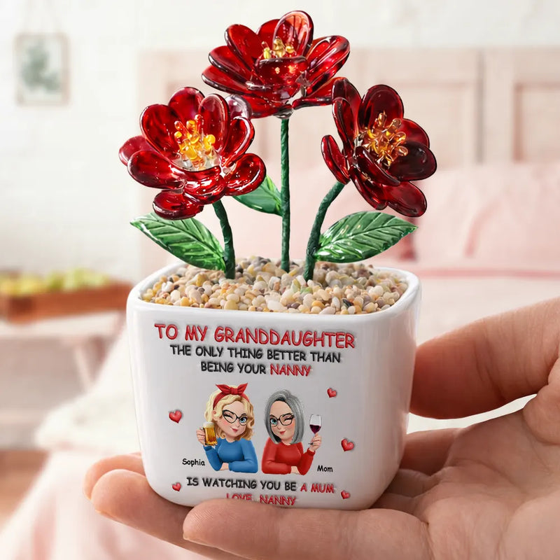 The Only Thing Better Than Being Your Mother - Personalized Glass Flower Plant Pot