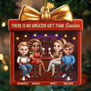 Gift For Bestie,Gifts For Colleagues,Gift For Sisters,Gift For Sibling,Happy - There Is No Greater Gift Than Friendship 3D Bestie - Personalized Custom Shaped Acrylic Ornament