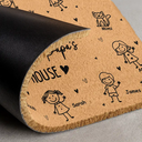 Gift For Grandpa,Gift For Grandma,Gift For Grandparents,Happy - There's No Place Like Grandma & Grandpa's House Stick Figures - Personalized Coconut Doormat