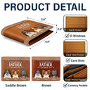 This Awesome Dog Dad Belongs To - Personalized Leather Wallet