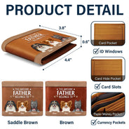 This Awesome Dog Dad Belongs To - Personalized Leather Wallet