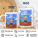 Gift For Father,Gift For Grandpa,Funny - This Daddy Belongs To Kids Pixel Art - Personalized White Edge-to-Edge Mug