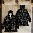 Gift For Grandpa,Gift For Grandma,Gift For Grandparents,Gift For Mother,Gift For Father,Happy - This Daddy Mommy Belongs To Kids Pet - Personalized Hooded Robe