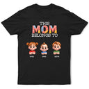 Gift For Wife,Gift For Women,Gift For Grandma,Gift For Mother,Love,Grandma - Grandkids,Mom - Children - This Grandma Belongs To Kids Faux Patchwork - Personalized T Shirt