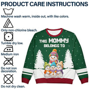 Gift For Grandma,Grandma,Grandkids,Christmas,Happy - This Grandma Belongs To Snowman - Personalized Unisex Ugly Sweater
