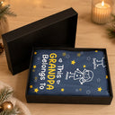 Christmas,Gift For Grandma,Proud,Icon - This Grandma Grandpa Belongs To Kids Pet - Personalized Fleece Scarf