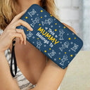 Gift For Grandma,Gift For Mother,Happy,Gift For Women,Stick Figure - This Grandma Mom Belongs To Kids Pet - Personalized Leather Long Wallet