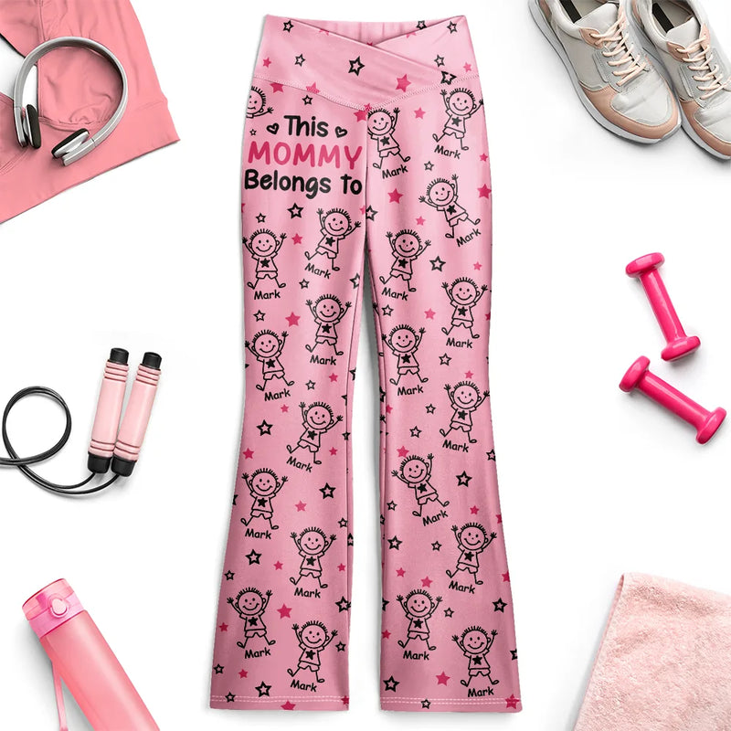 Gift For Grandparents,Gift For Grandpa,Gift For Grandma,Gift For Mother,Gift For Father,Happy,Christmas - This Grandma Mom Belongs To Kids Pet - Personalized Leggings