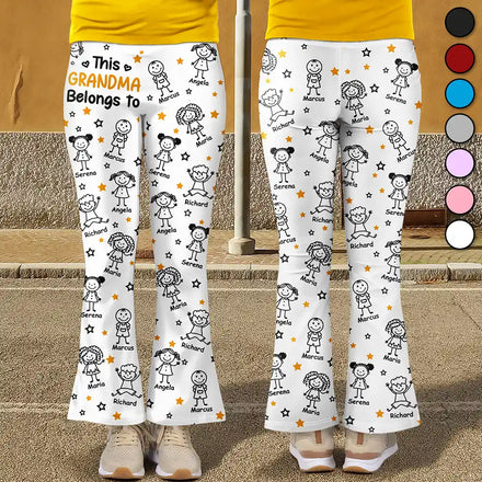 This Grandma Mom Belongs To Kids Pet - Personalized Leggings