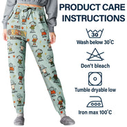 Gift For Grandma,Cozy,Icon - This Grandma Mommy Belongs To Autumn Kid Stick Figures - Personalized Pajama Pants