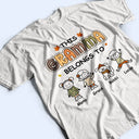 Gift For Grandma,Cozy,Icon - This Grandma Mommy Belongs To Autumn Kid Stick Figures - Personalized T Shirt