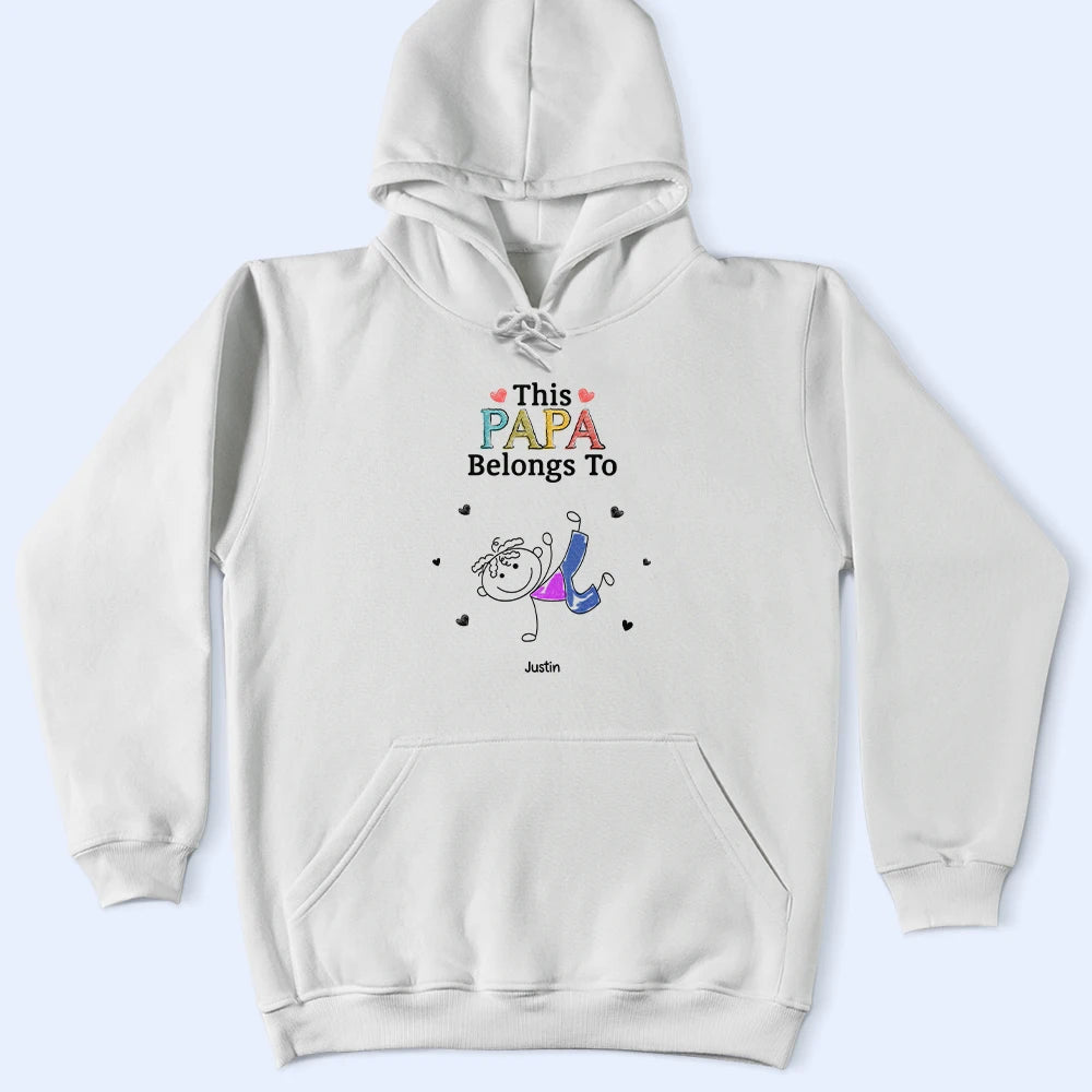 Gift For Grandma, Gift For Mother, Happy, Stick Figure - This Grandma Mommy Belongs To Funny Stick Figures - Personalized T Shirt