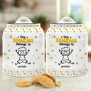 Gift For Grandma, Gift For Mother, Happy - This Grandma Mommy Belongs To Kids Pet - Personalized Cookie Jar