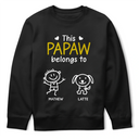 Gift For Grandpa,Gift For Father,Love, Top Market - This Grandpa Belongs To Kid Stick Figures - Personalized T Shirt