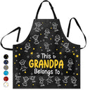 Gift For Grandpa,Gift For Grandma,Gift For Grandparents,Gift For Mother,Gift For Father,Christmas,Happy - This Grandpa Dad Belongs To Kids Pet - Personalized Apron